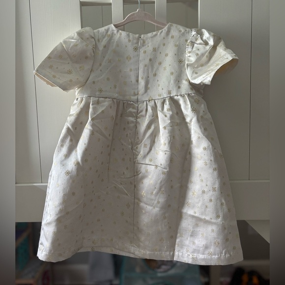 Disney World Girls White Gold Dress Size 4 - Picture 3 of 8